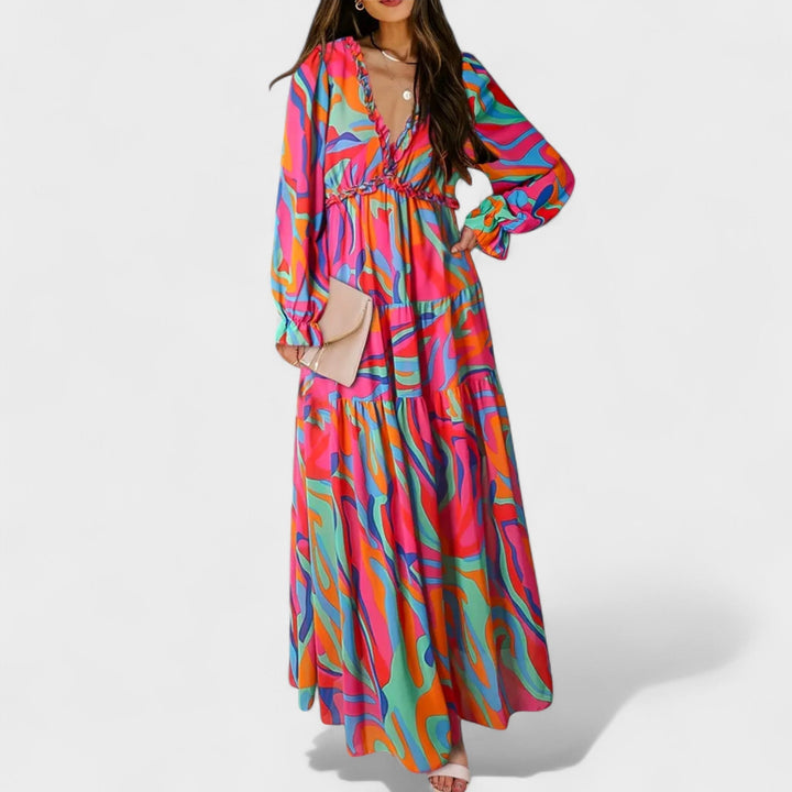 Veanna -  Floral Tiered Maxi Dress