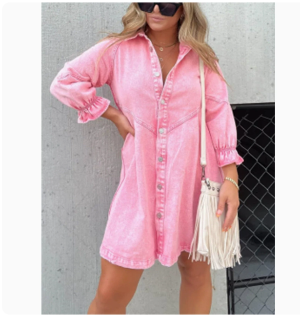LUNA | Washed Denim Dress