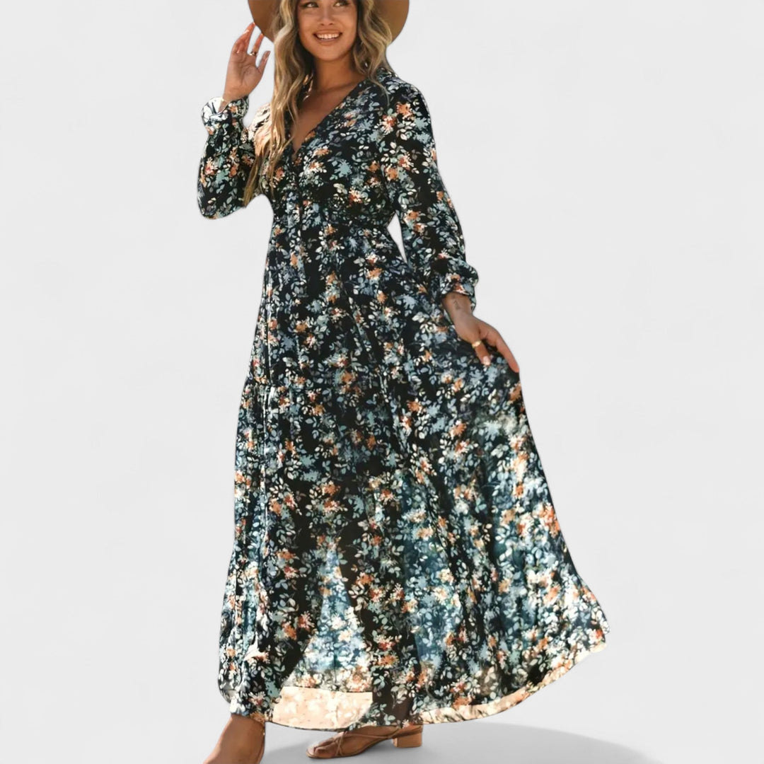 Veanna -  Floral Tiered Maxi Dress
