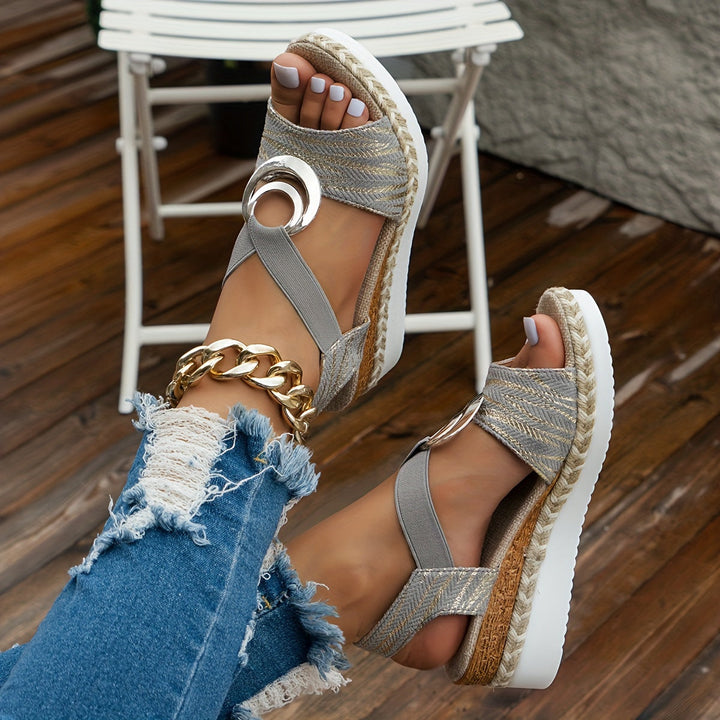 Serena - Tribal Ring Platform Sandals