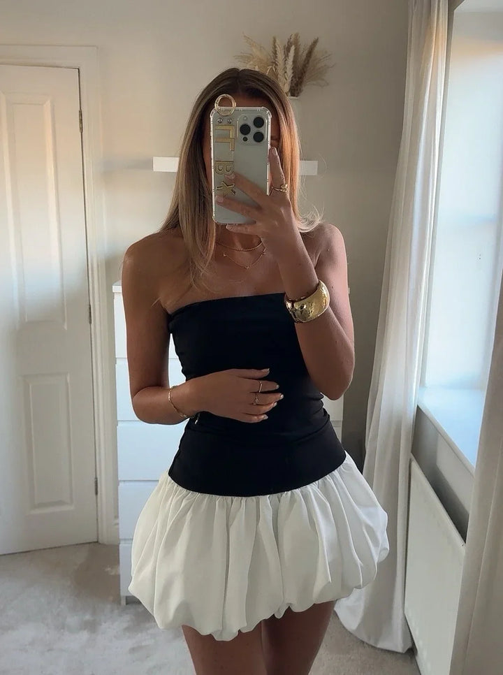 Danielle - Bubble Hem Mini Dress