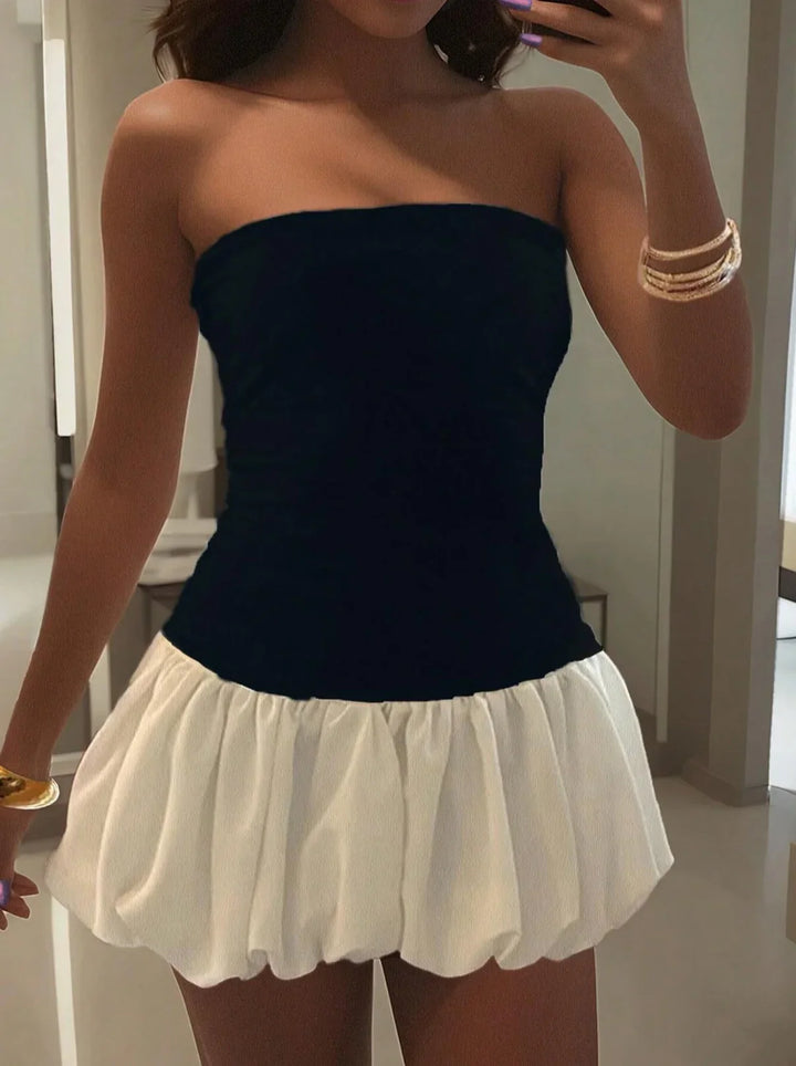 Danielle - Bubble Hem Mini Dress