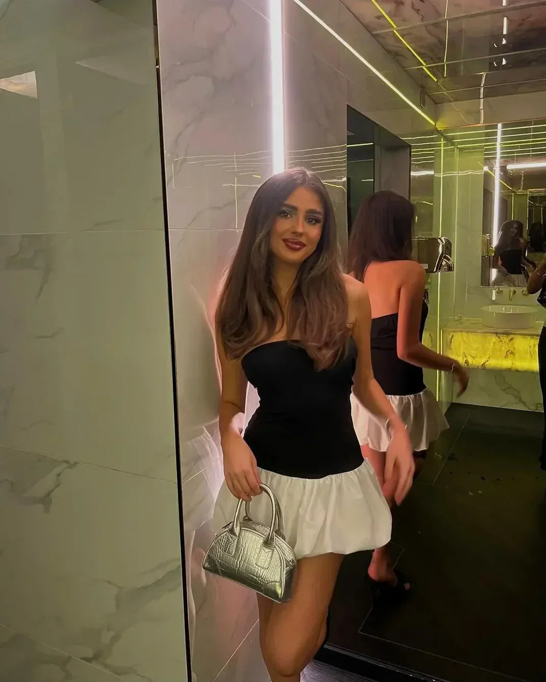 Danielle - Bubble Hem Mini Dress