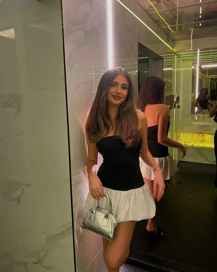 Danielle - Bubble Hem Mini Dress