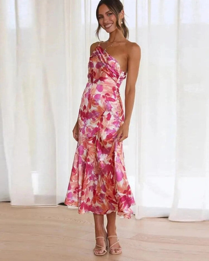 Jedda - Asymmetric floral maxi dress