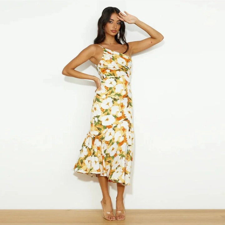 Jedda - Asymmetric floral maxi dress