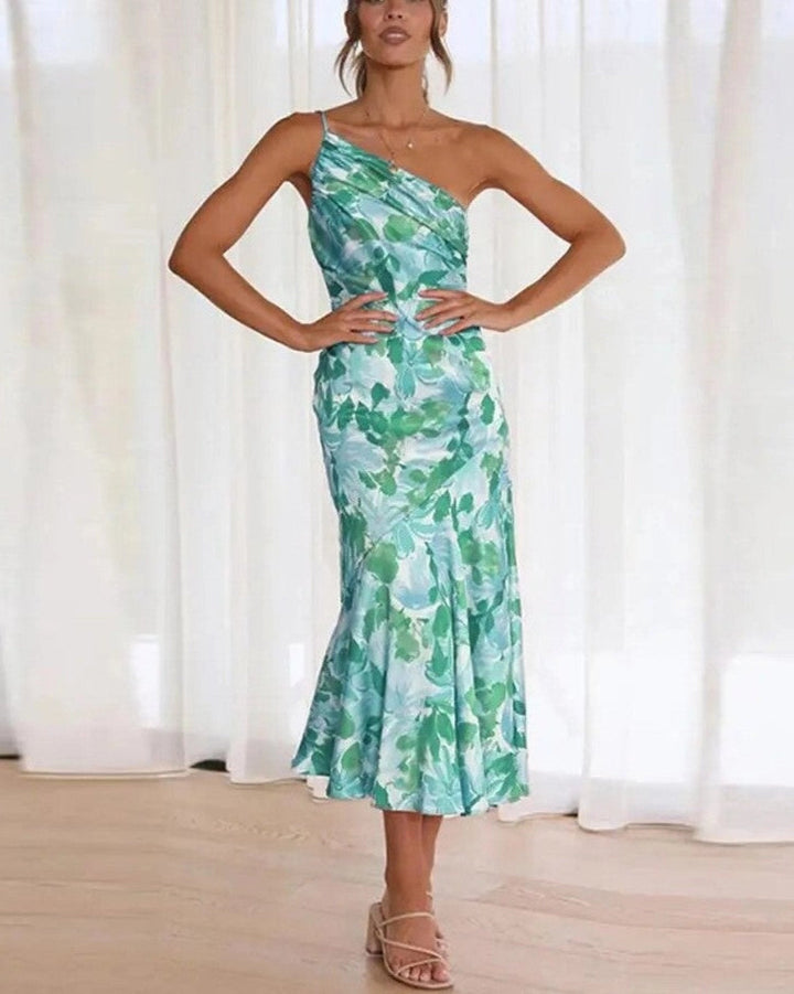 Jedda - Asymmetric floral maxi dress