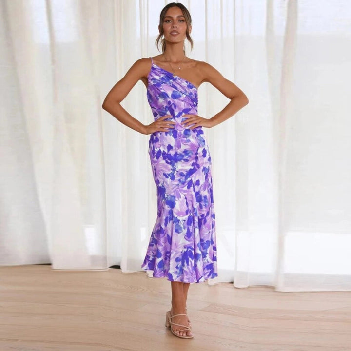 Jedda - Asymmetric floral maxi dress