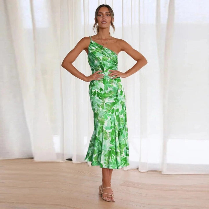 Jedda - Asymmetric floral maxi dress