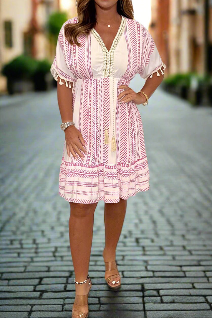 Yalara - Chic Printed Dress