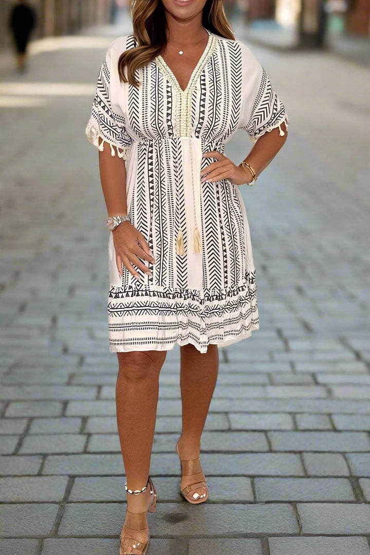 Yalara - Chic Printed Dress