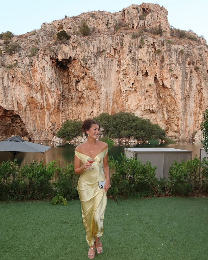 Emory - Satin Backless Maxi Dress