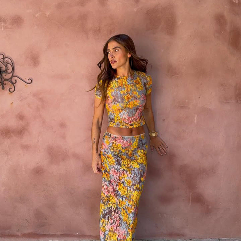 Elyssirae - Floral Print Two Piece Set