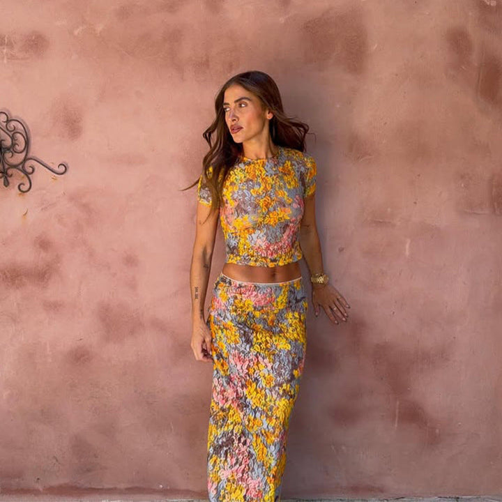 Amaris - Floral Print Two Piece Set