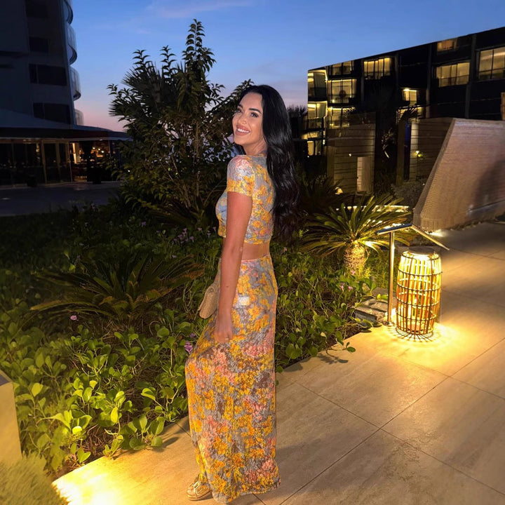 Kelly | Floral Print Two Piece Set