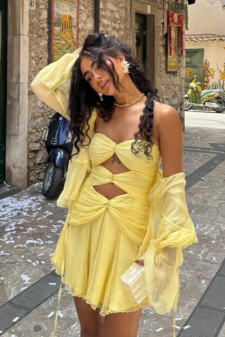Liana | Golden Rings Mini Dress