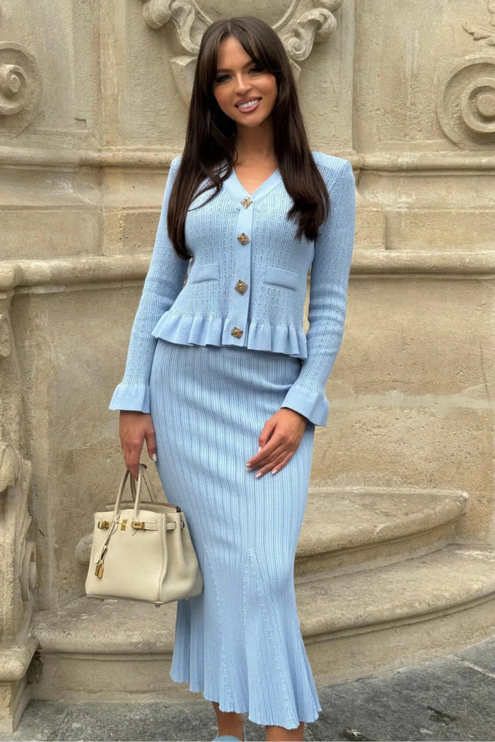 Bonnie - V-Neck Knitted Set