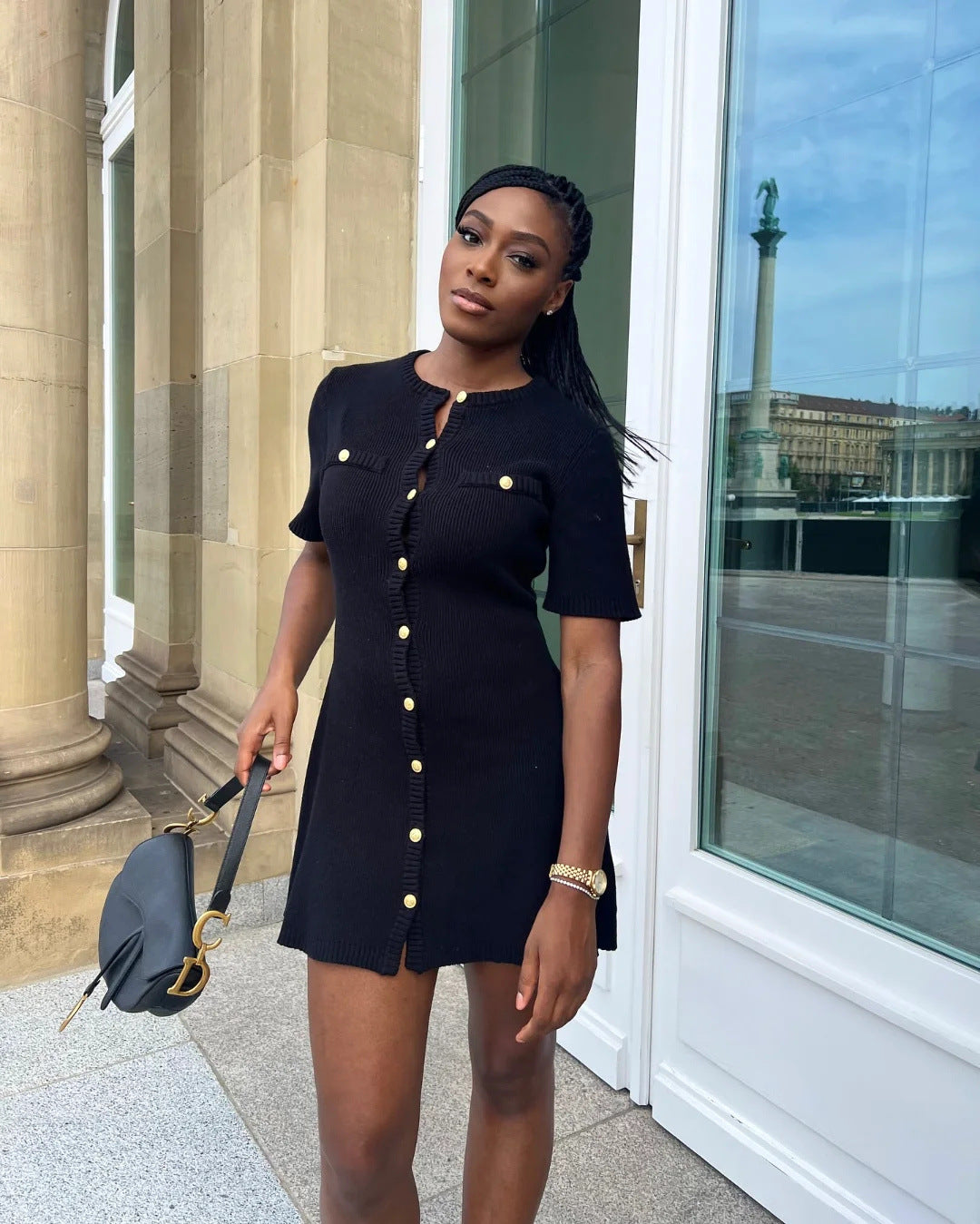 Holly - Knitted Mini Dress