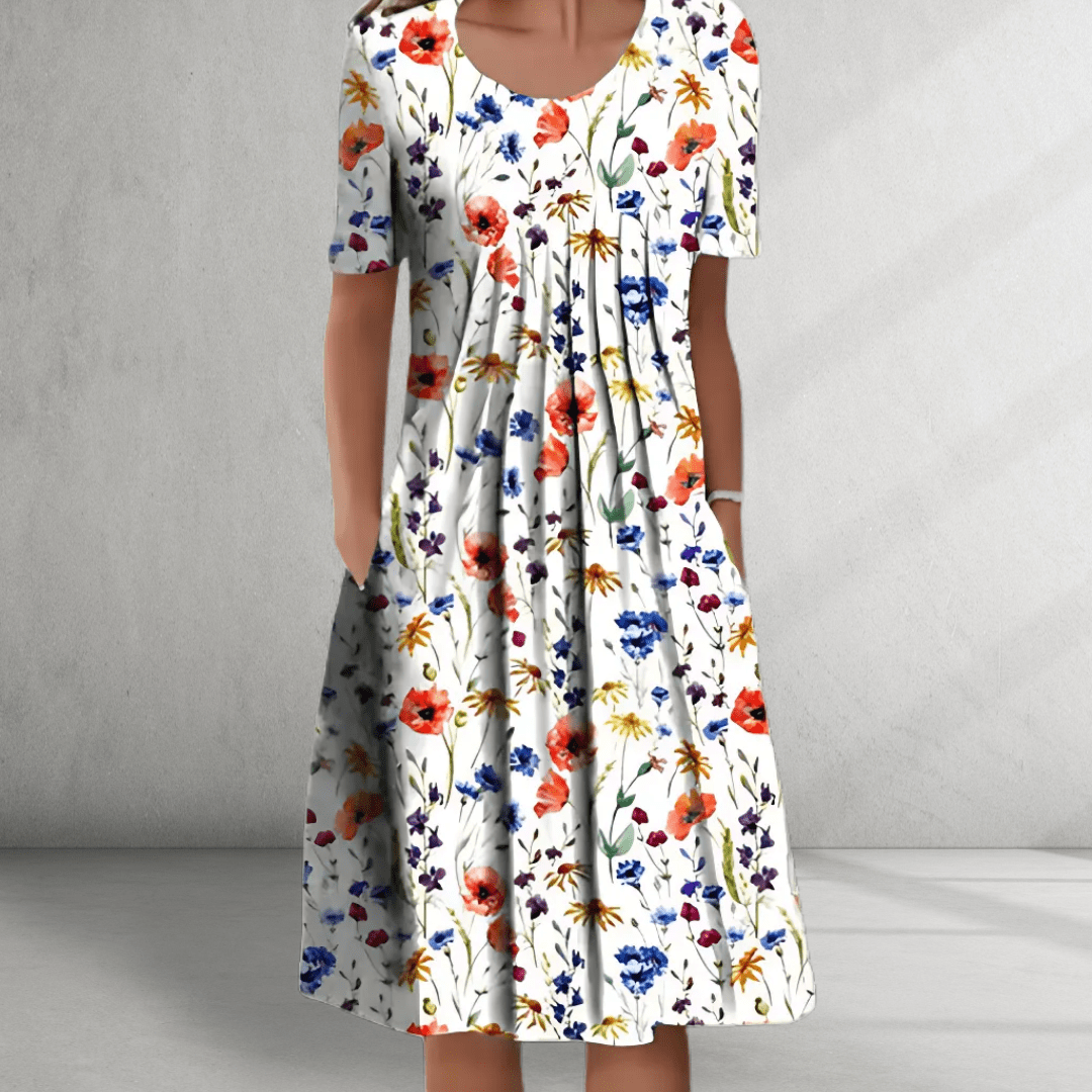 Aimy - Floral Dress  Short Sleeves  Relaxed Everyday Fit