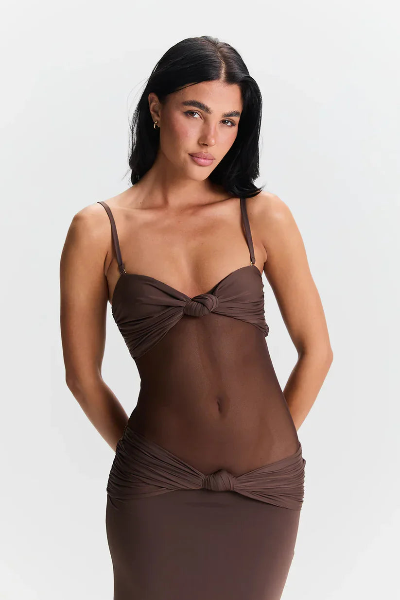 Rhionara - Detachable Straps Maxi Dress
