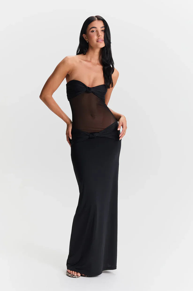 Rhionara - Detachable Straps Maxi Dress