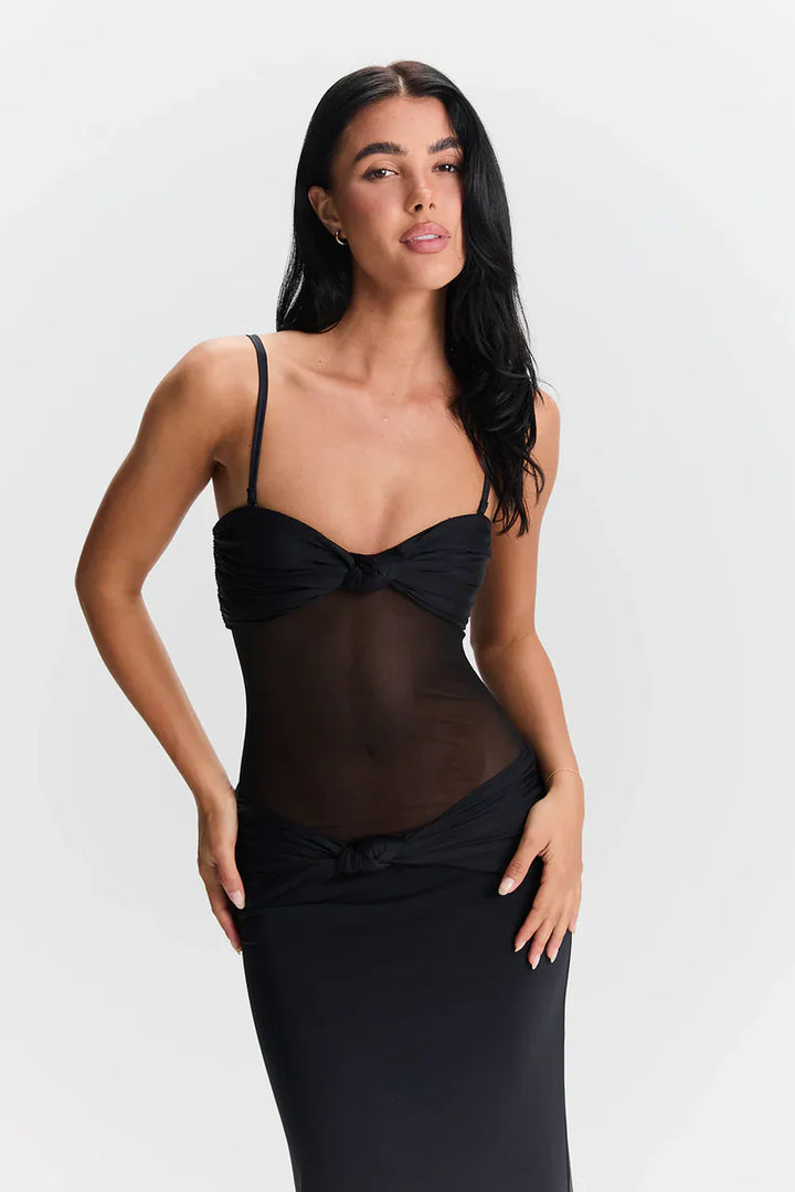 Rhionara - Detachable Straps Maxi Dress