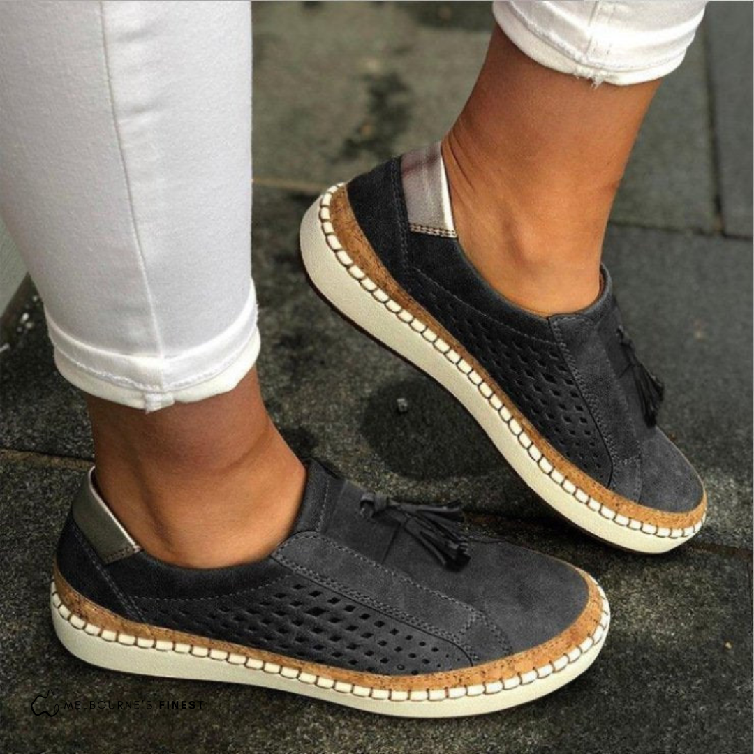 Brooke - Perforated Casual Slip Ons