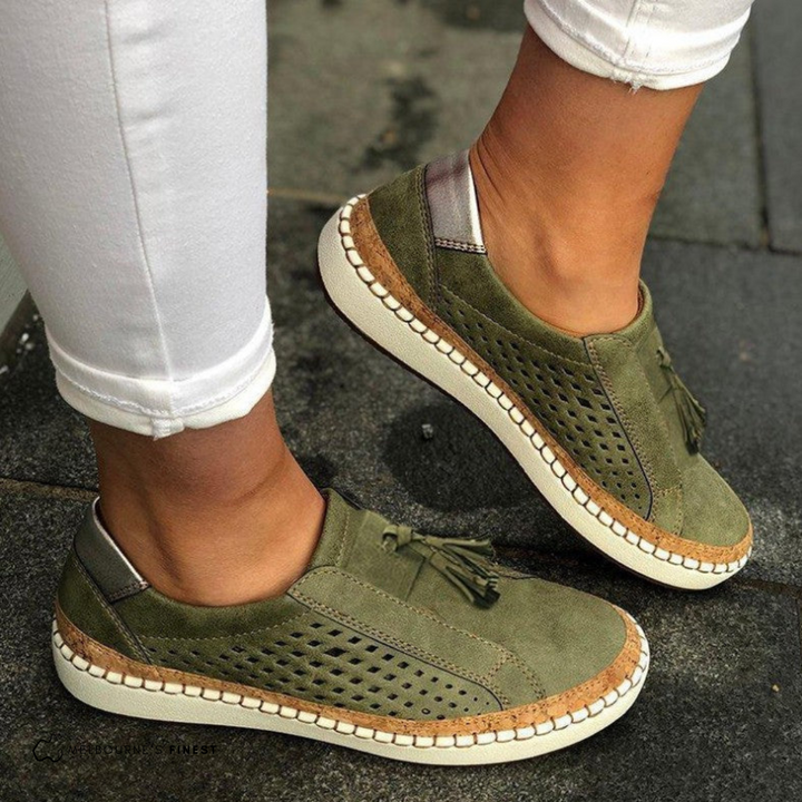 Brooke - Perforated Casual Slip Ons