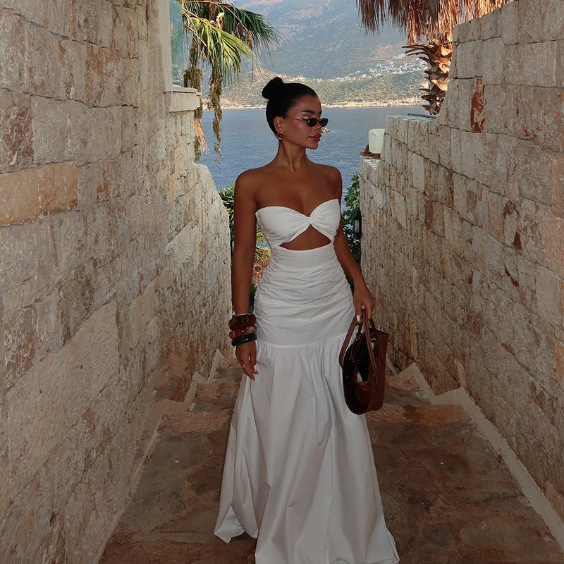 Linda - Breasted Hollowed Maxi Dress