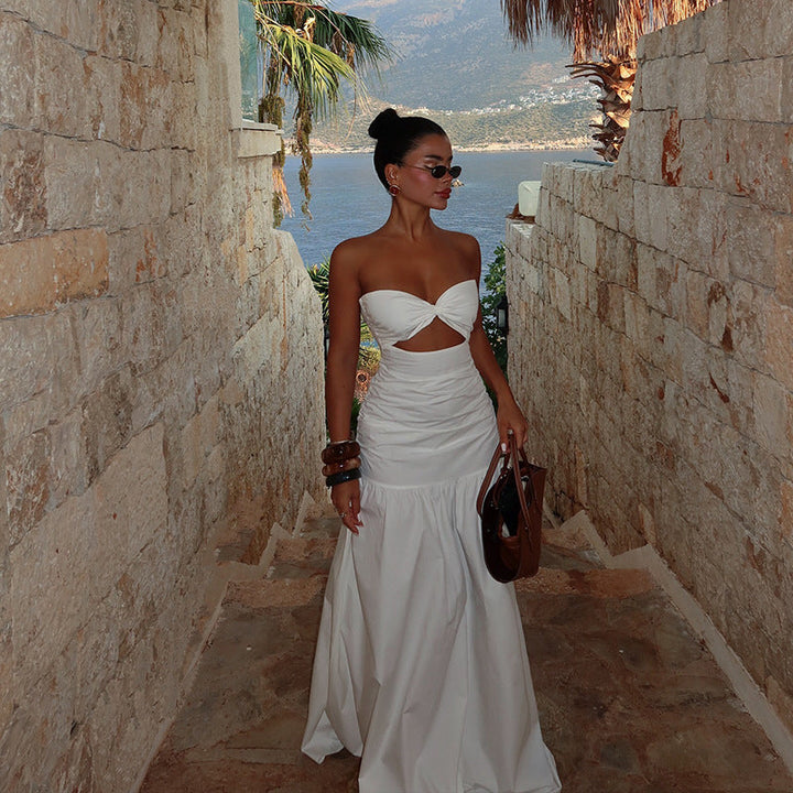 Linda - Breasted Hollowed Maxi Dress