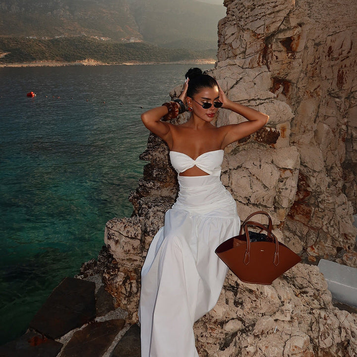 Linda - Breasted Hollowed Maxi Dress