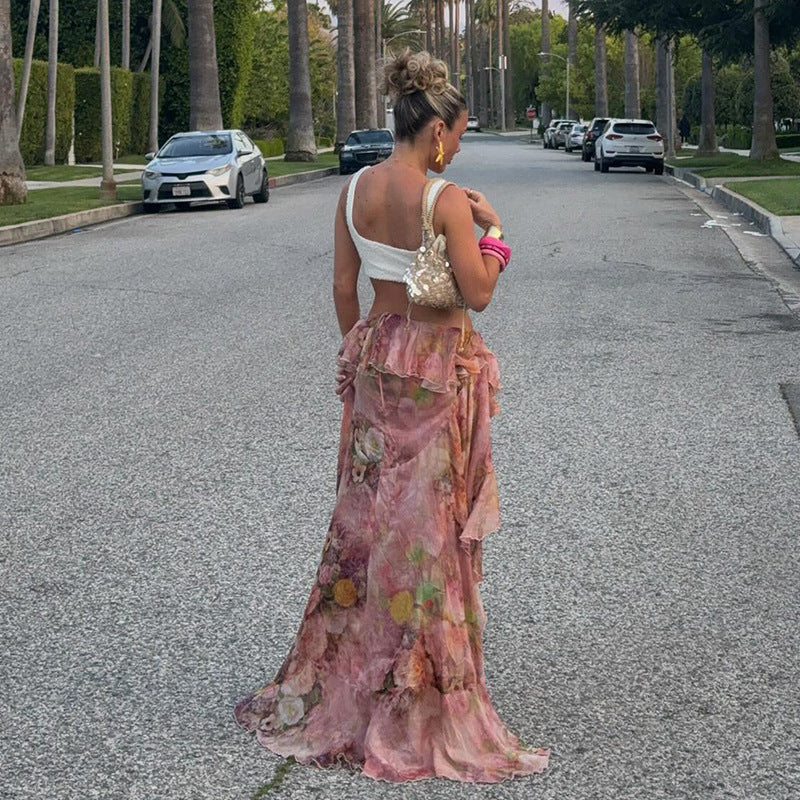 Kyra | Floral Ruffled Skirt