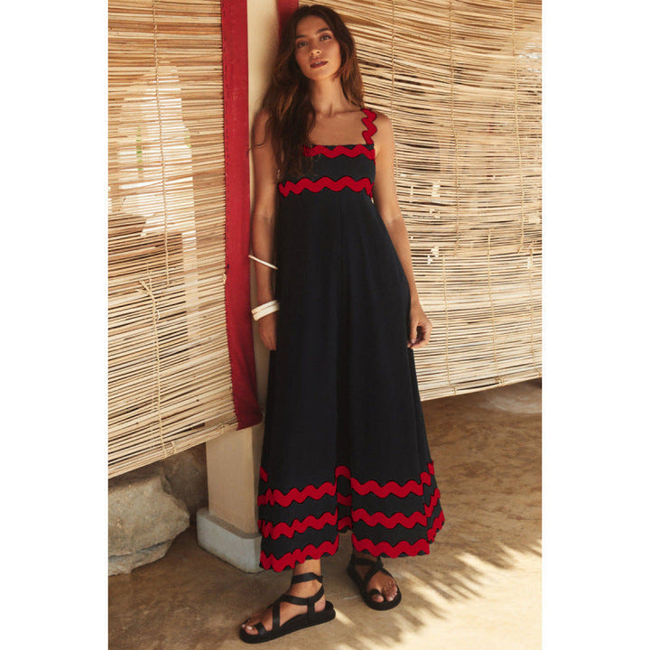 Halenna - Casual Sleeveless Dress with Floral Print