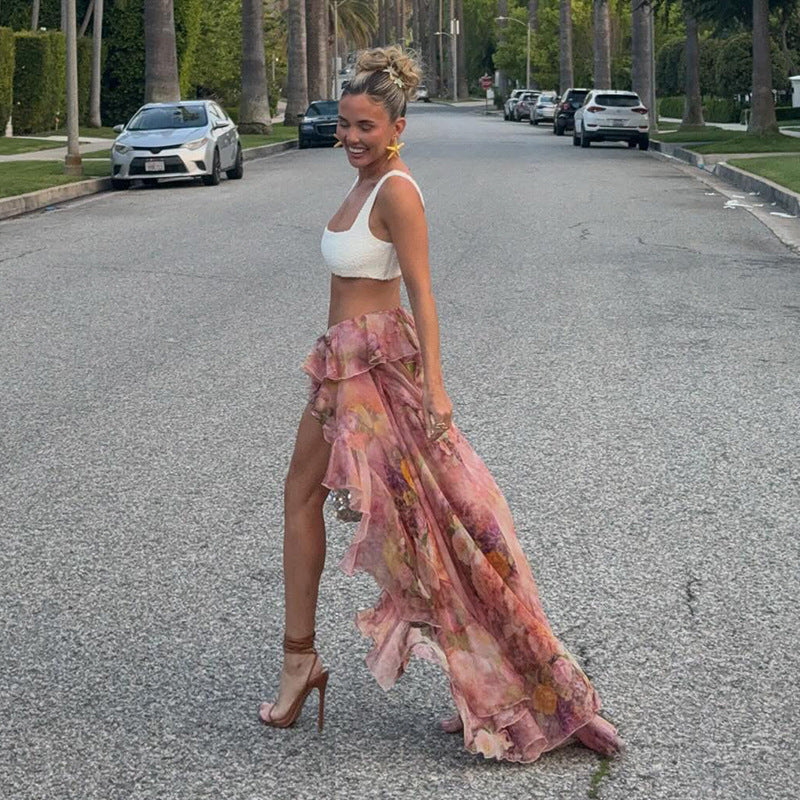 Kyra | Floral Ruffled Skirt