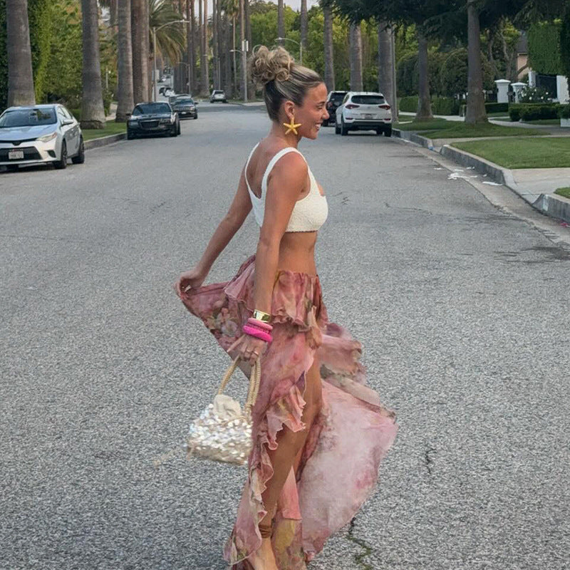 Kyra | Floral Ruffled Skirt