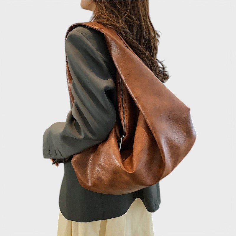 Merris - Spacious Triangle Hobo Bag
