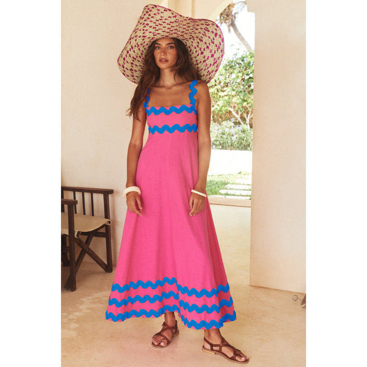 Halenna - Casual Sleeveless Dress with Floral Print