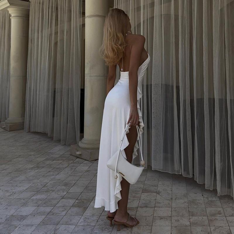Juliana - Slim Flower Slit Dress
