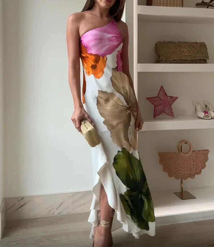 Monique - Elegant Patchwork Maxi Dress