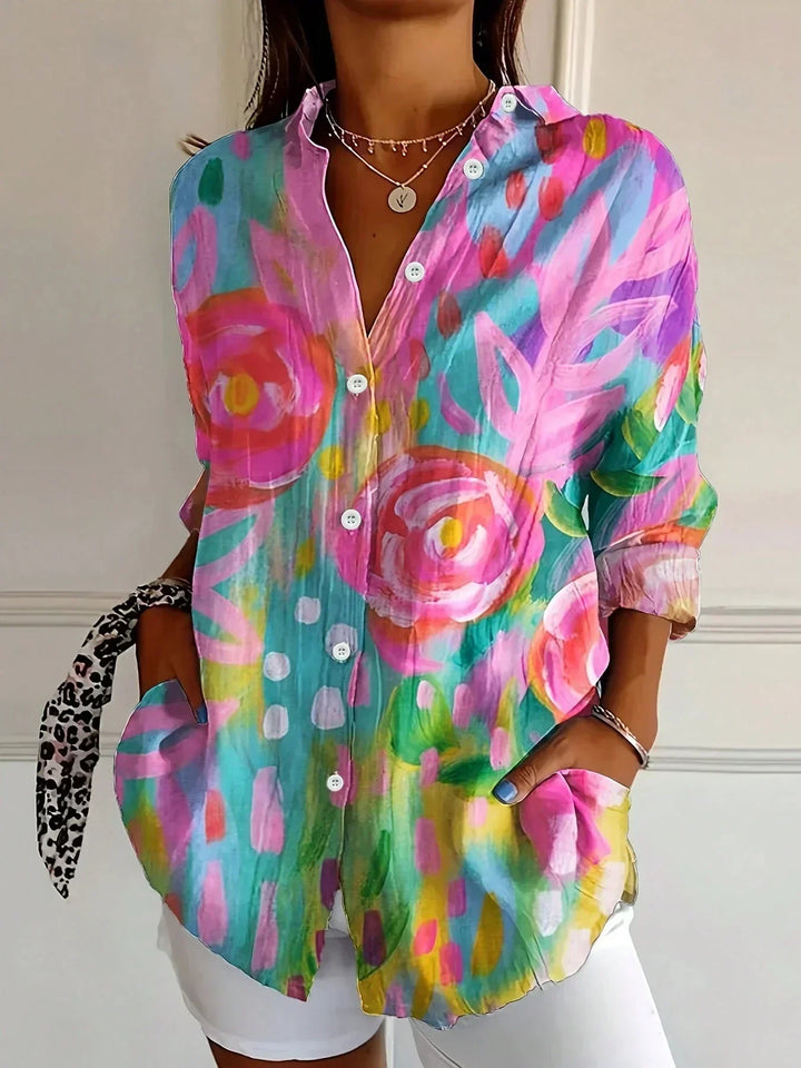 Astrid - Colorful Pattern Blouse