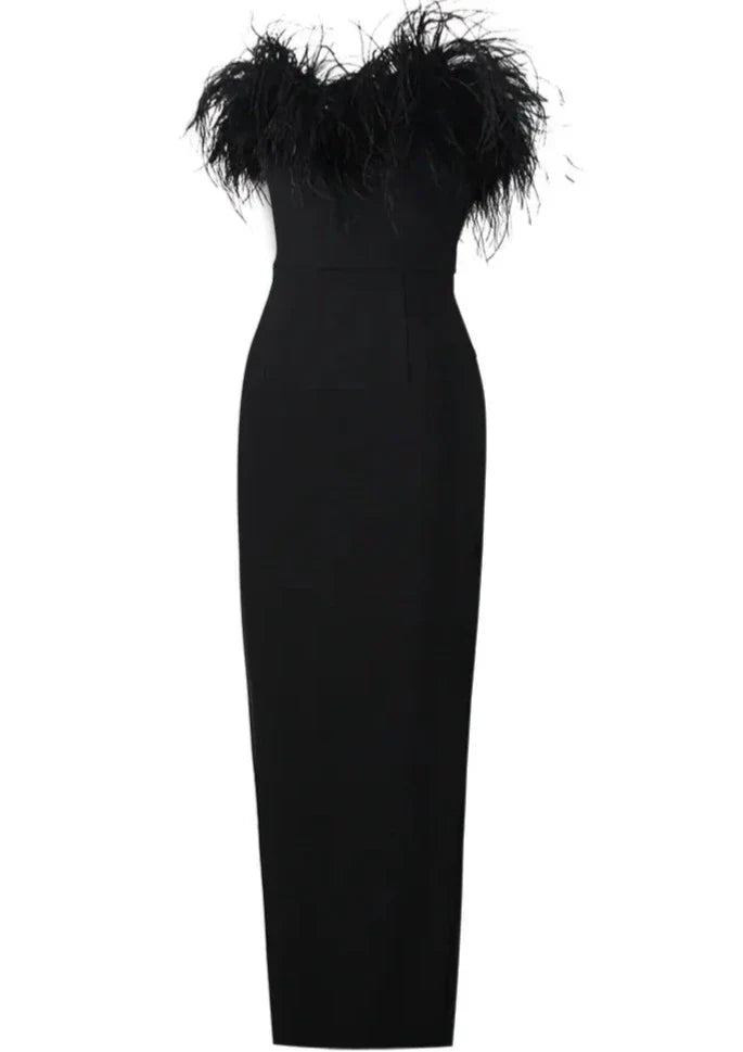 Selyra - Luxurious Feather Dress