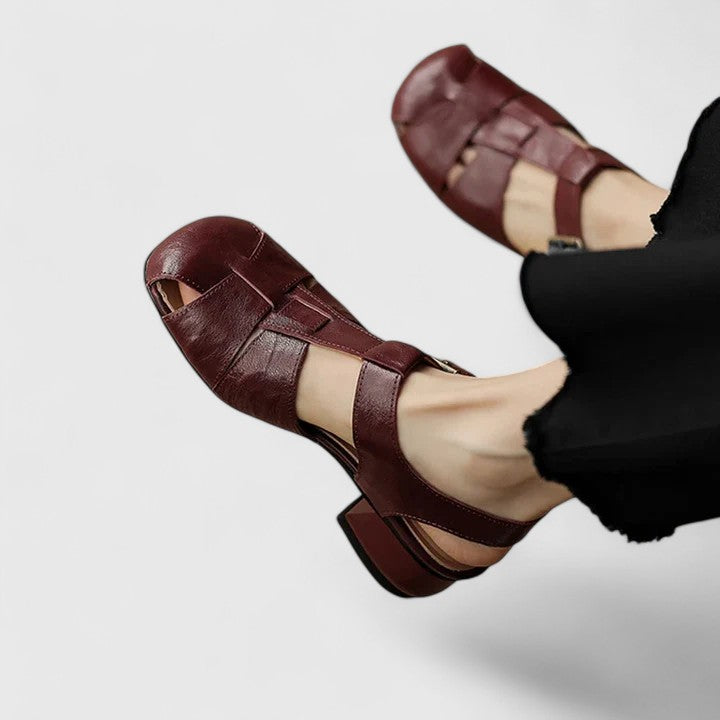 Rhiannon - Cut out leather sandals
