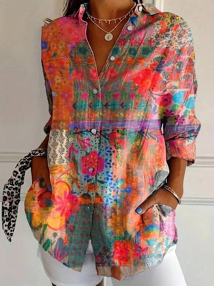 Astrid - Colorful Pattern Blouse