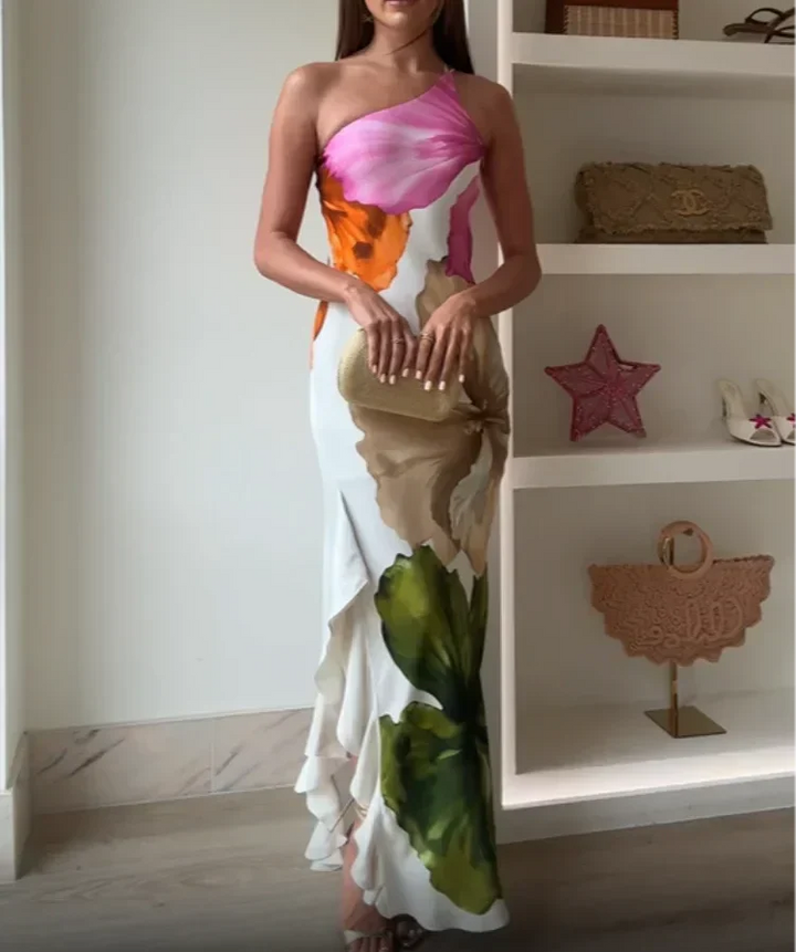 Monique - Elegant Patchwork Maxi Dress
