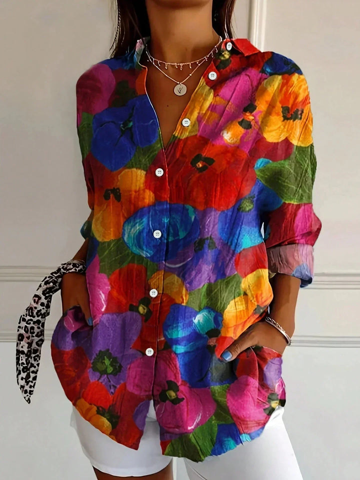 Astrid - Colorful Pattern Blouse