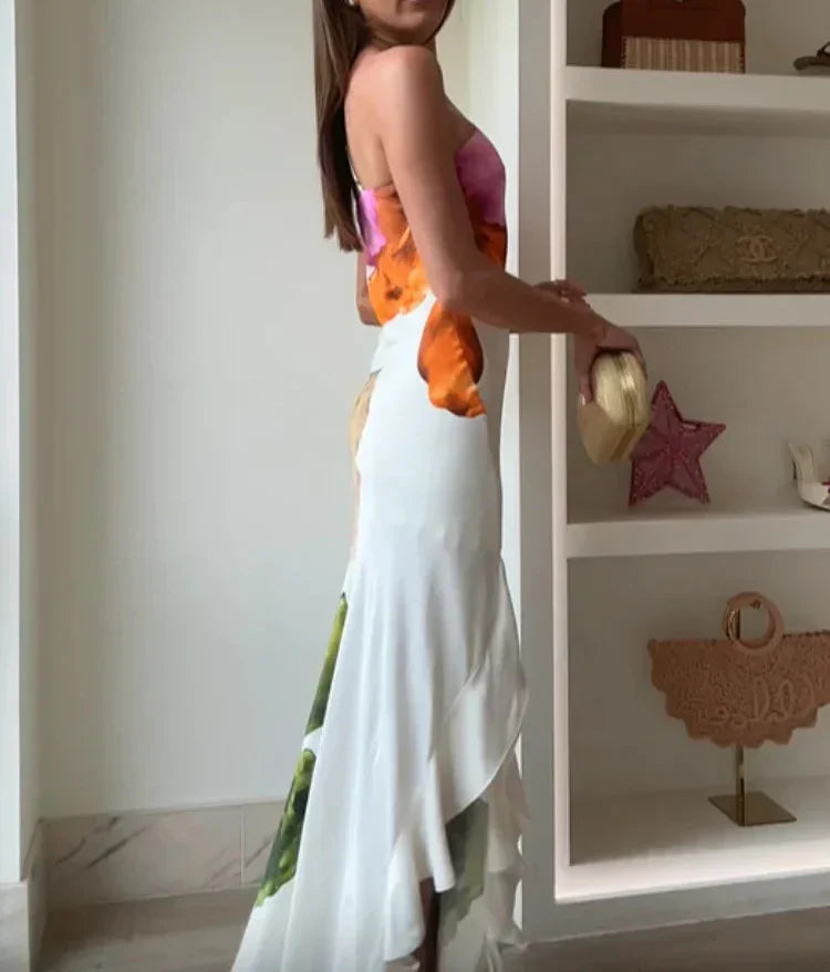 Monique - Elegant Patchwork Maxi Dress
