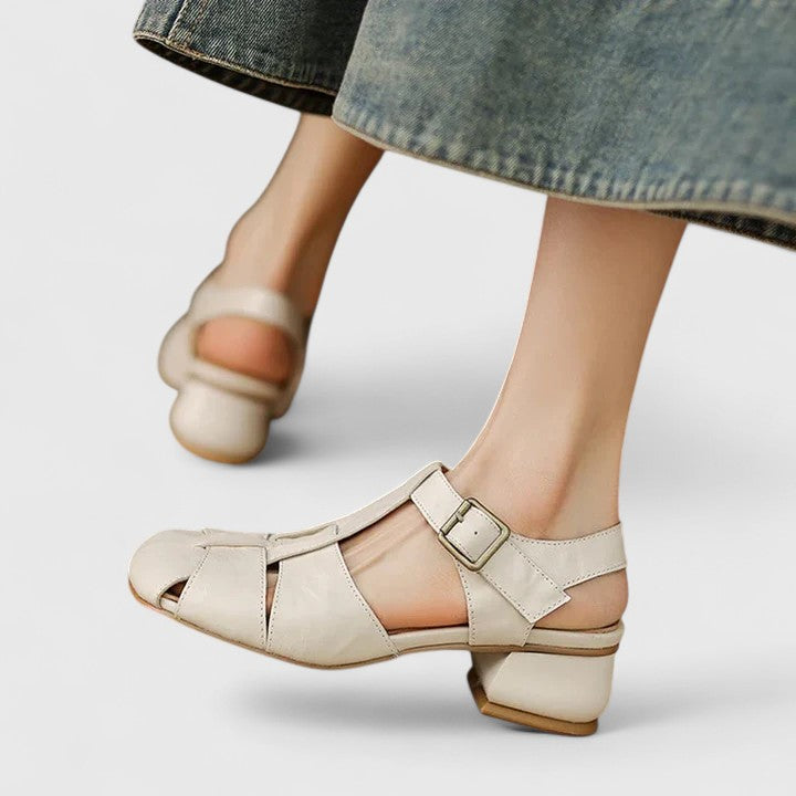 Rhiannon - Cut out leather sandals