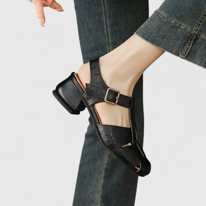 Rhiannon - Cut out leather sandals