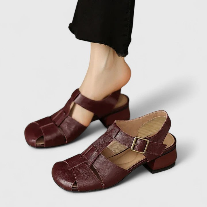Rhiannon - Cut out leather sandals