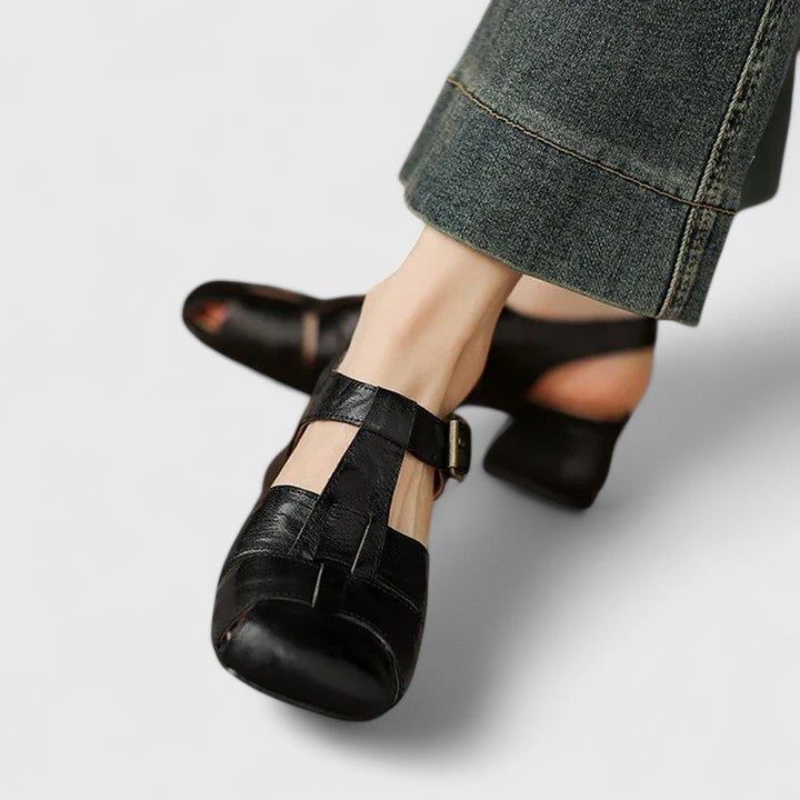 Rhiannon - Cut out leather sandals